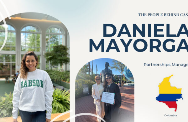 Daniela Mayorga of CASA’s partnerships team, pictured at Babson College and graduation for The People Behind CASA series.